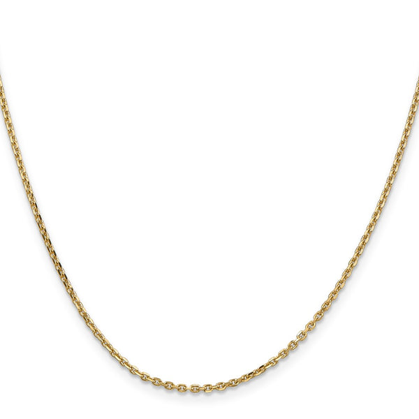 14K Gold Diamond-Cut Cable Chain