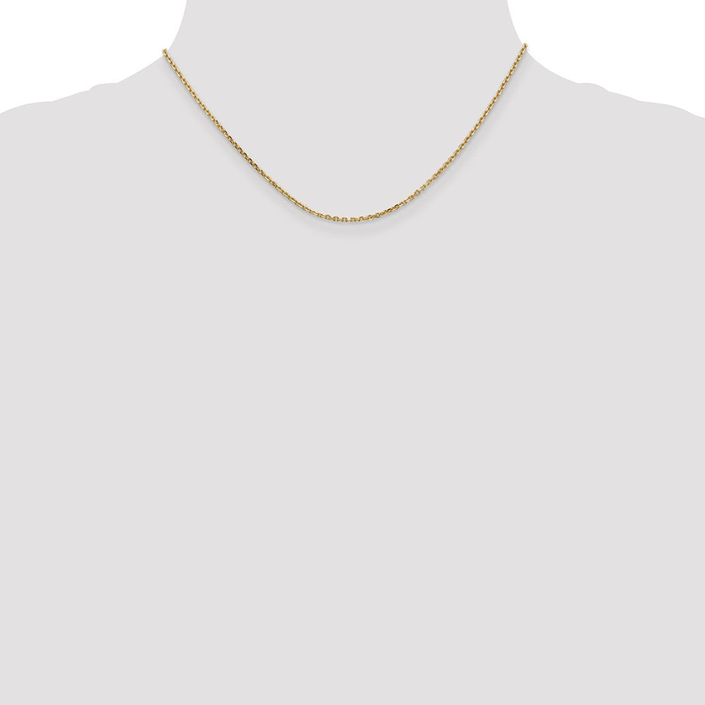 Shop 14K Gold 16-Inch Diamond-Cut Cable Chain - Stylish & Affordable Luxury!