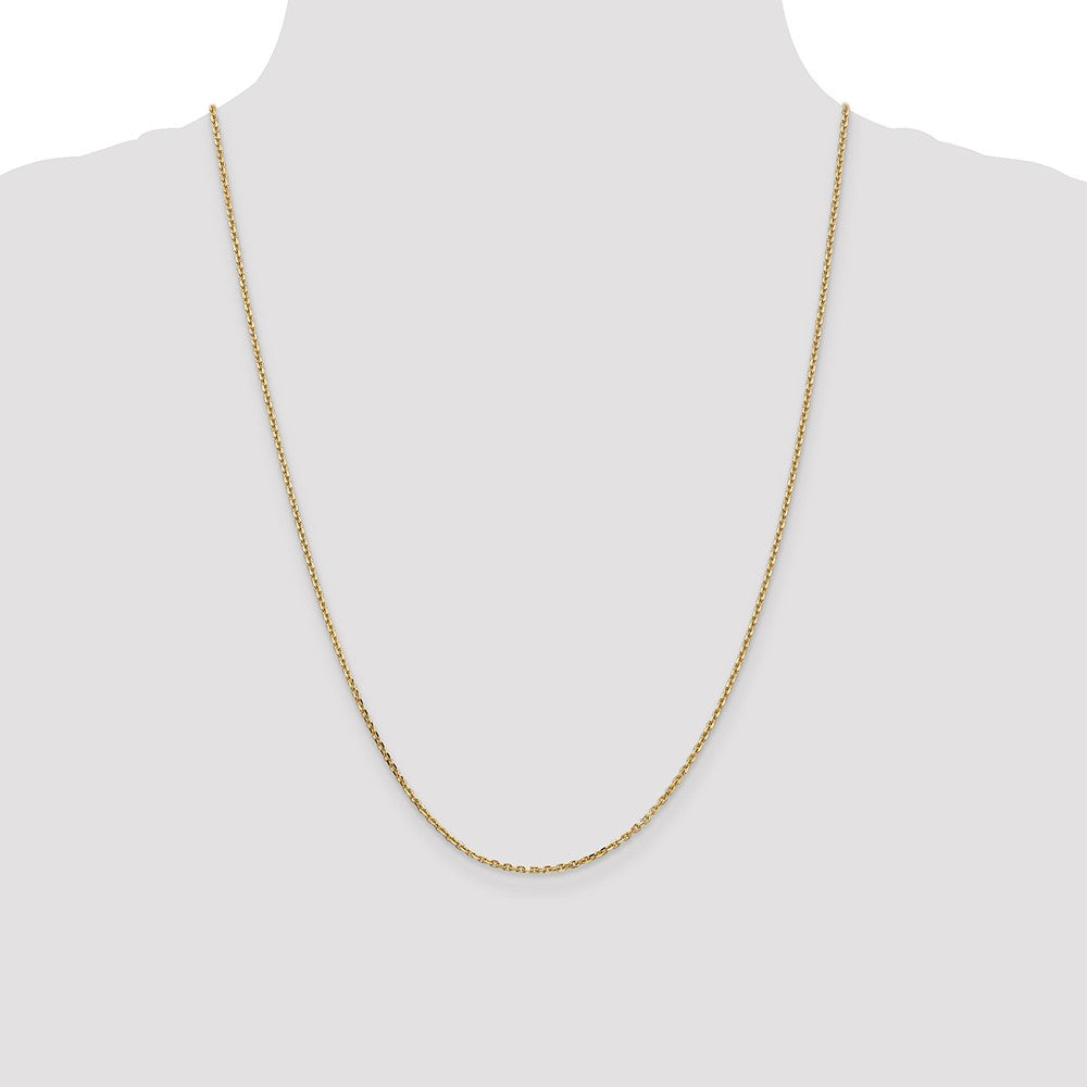 Exclusive 14K Gold 24-Inch 1.65mm Diamond-Cut Cable Chain - Stylish Value!