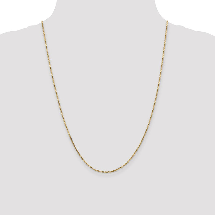 Exclusive 14K Gold 24-Inch 1.65mm Diamond-Cut Cable Chain - Stylish Value!-4