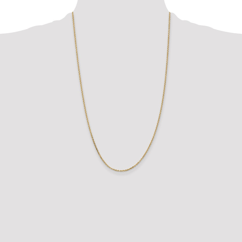 Buy Stylish 14K Gold 26-Inch Diamond-Cut Cable Chain - Affordable Quality!