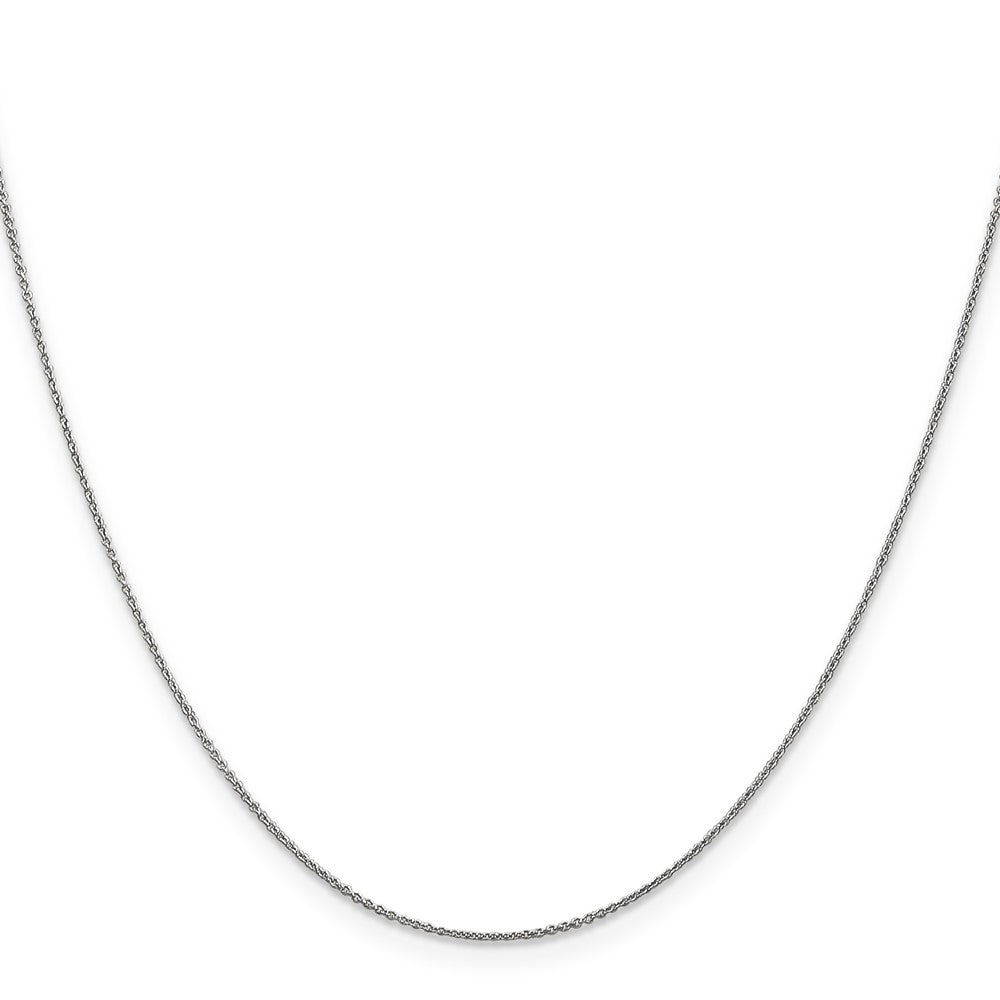 Shop Stylish 24-Inch 14K White Gold Cable Chain, 0.75mm - Affordable Luxury!
