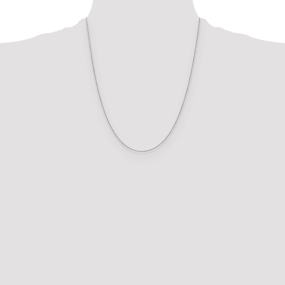 Shop Stylish 14K White Gold 0.75mm Round Open Link Cable Chain - Affordable Luxury
