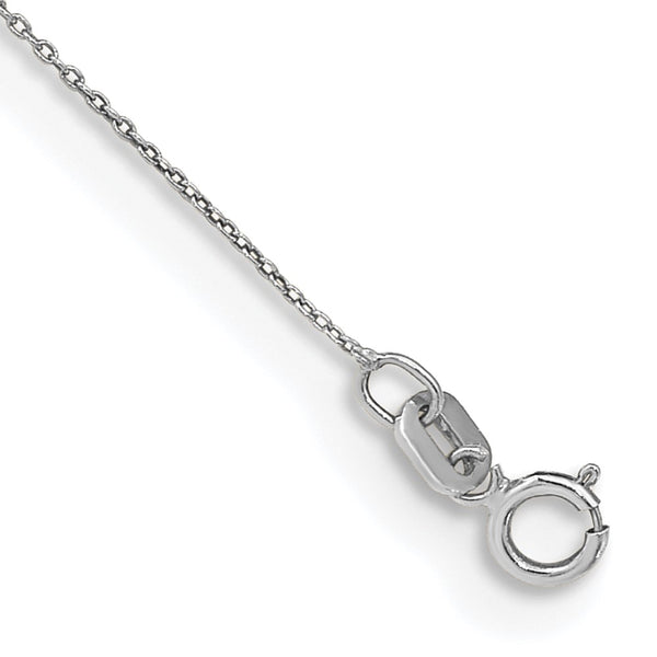14K White Gold 10-Inch .75mm Cable Anklet