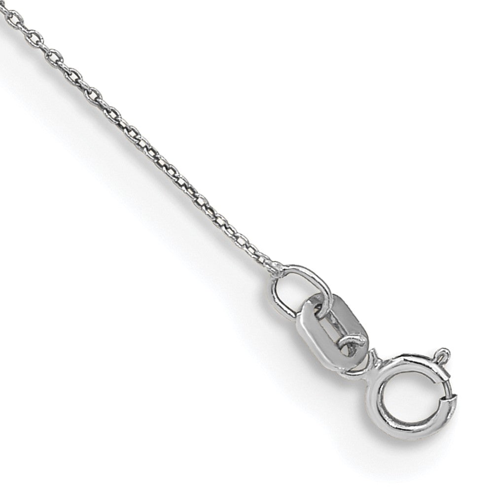 Buy Stylish 14K White Gold 10-Inch .75mm Cable Anklet - Luxury Value!