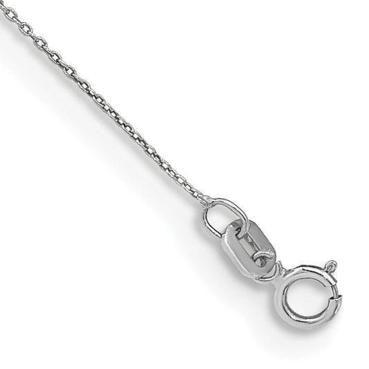 Buy Stylish 14K White Gold 10-Inch .75mm Cable Anklet - Luxury Value!
