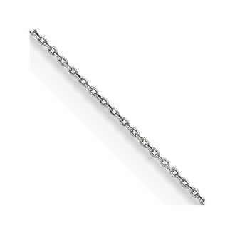 Shop Stylish 14K White Gold 0.75mm Round Open Link Cable Chain - Affordable Luxury