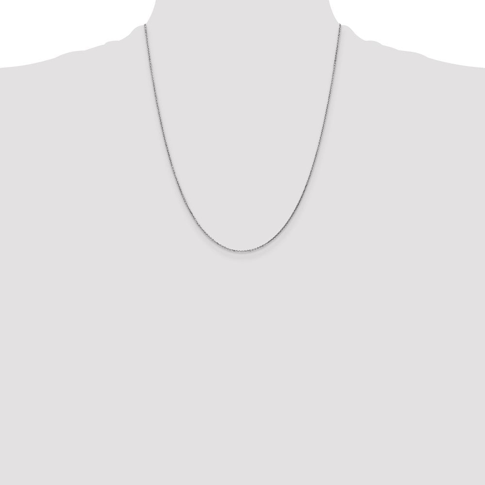 High-Quality 22-Inch 14K White Gold Diamond-Cut Cable Chain - Affordable Luxury