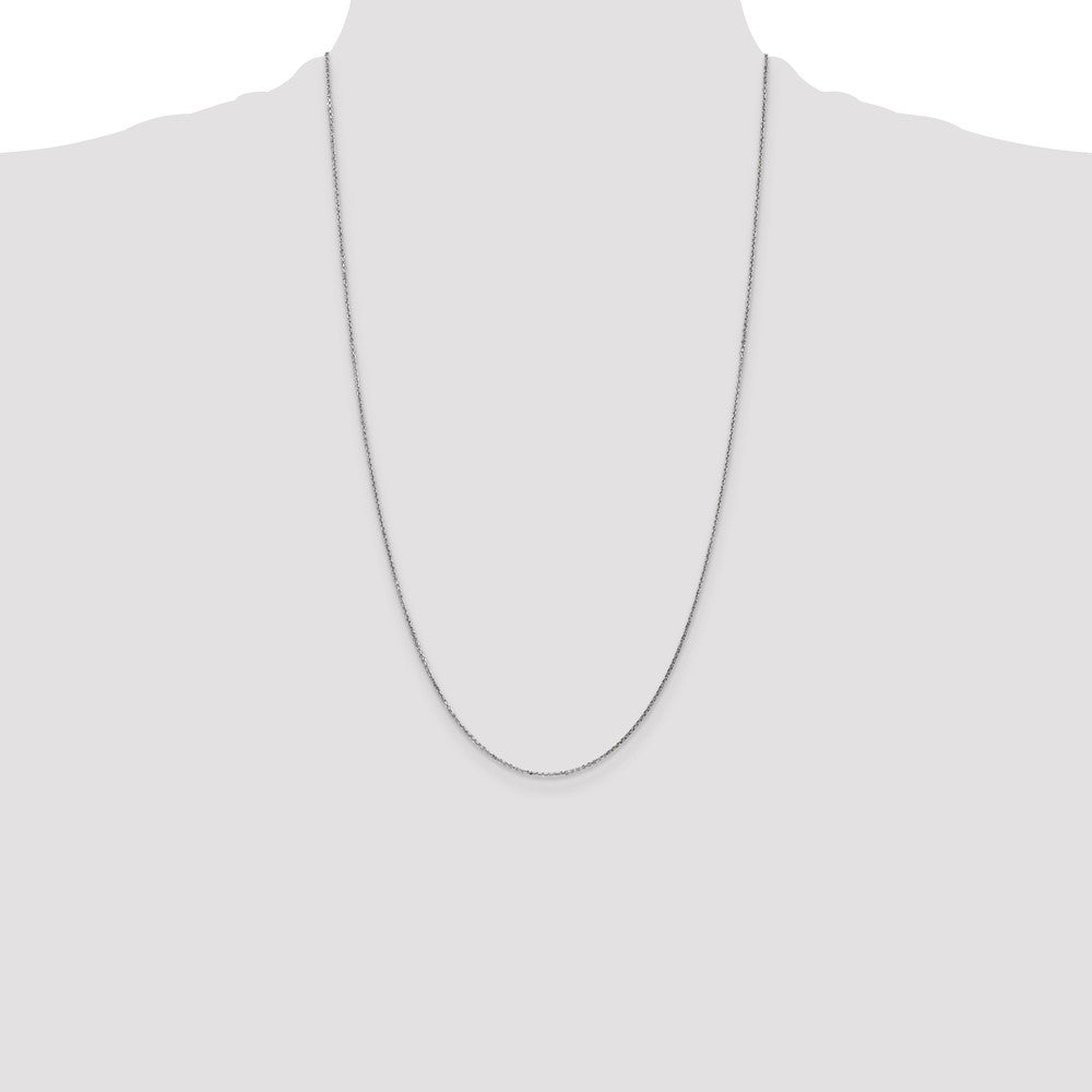 Exclusive 14K White Gold Diamond-Cut Cable Chain 26-Inch, 0.95mm Stylish Value