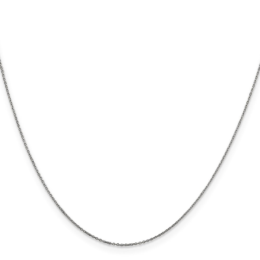 Shop Stylish 14K White Gold 16-Inch Diamond-Cut Cable Chain - 0.6mm Value!