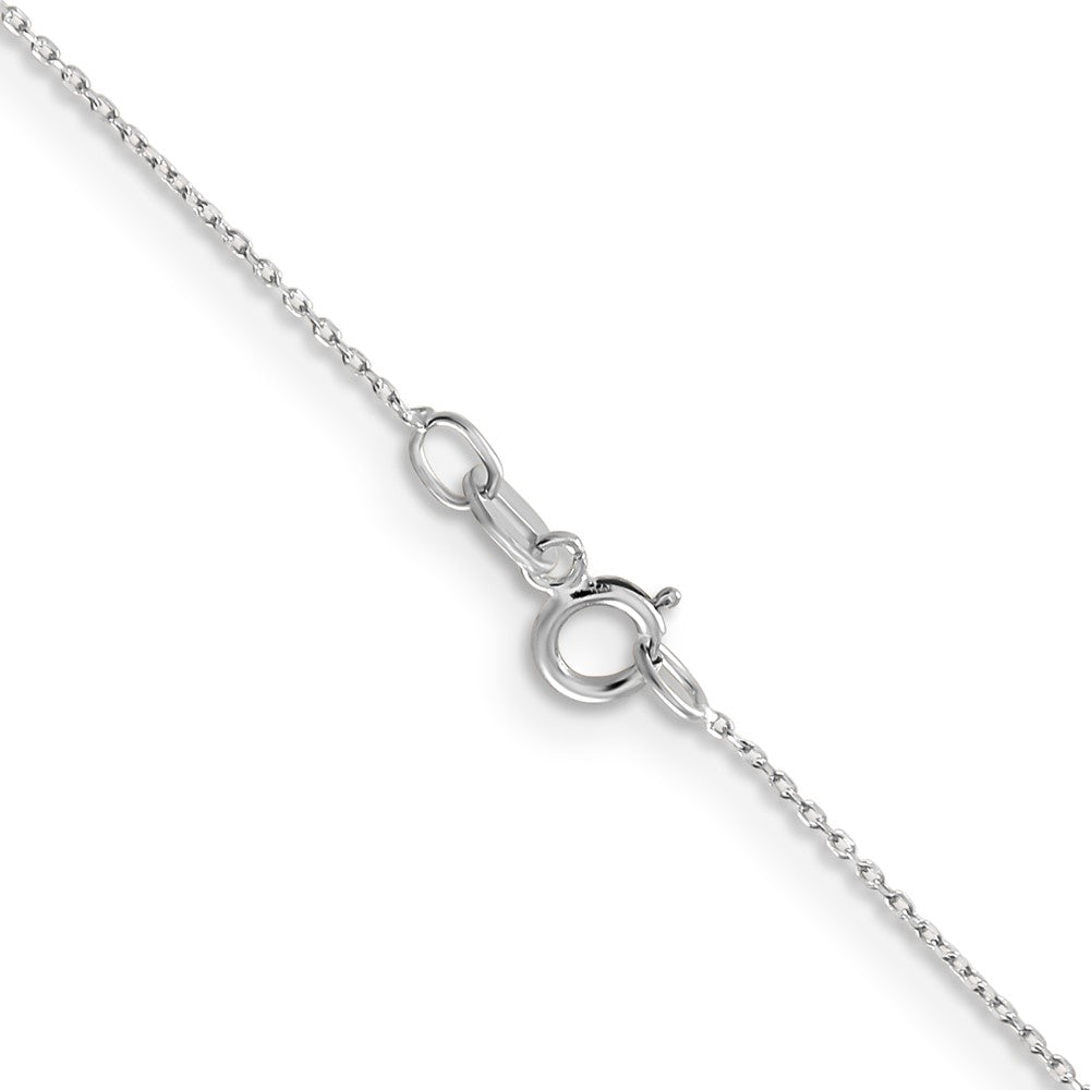 Shop Stylish 14K White Gold 16-Inch Diamond-Cut Cable Chain - 0.6mm Value!