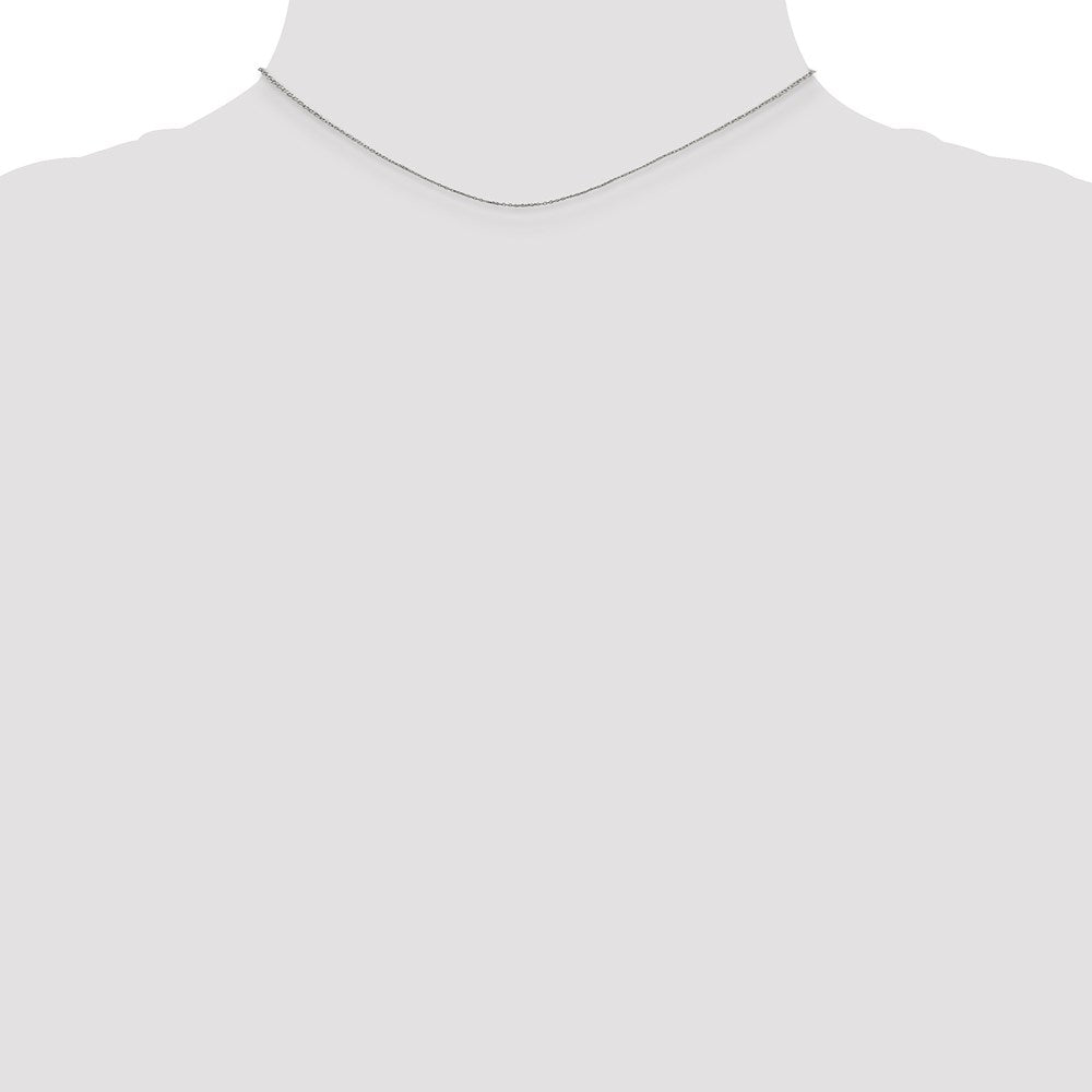 Buy Exclusive 14K White Gold 14-Inch Diamond-Cut Cable Chain - Stylish Value