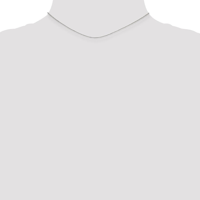 Buy Exclusive 14K White Gold 14-Inch Diamond-Cut Cable Chain - Stylish Value-3