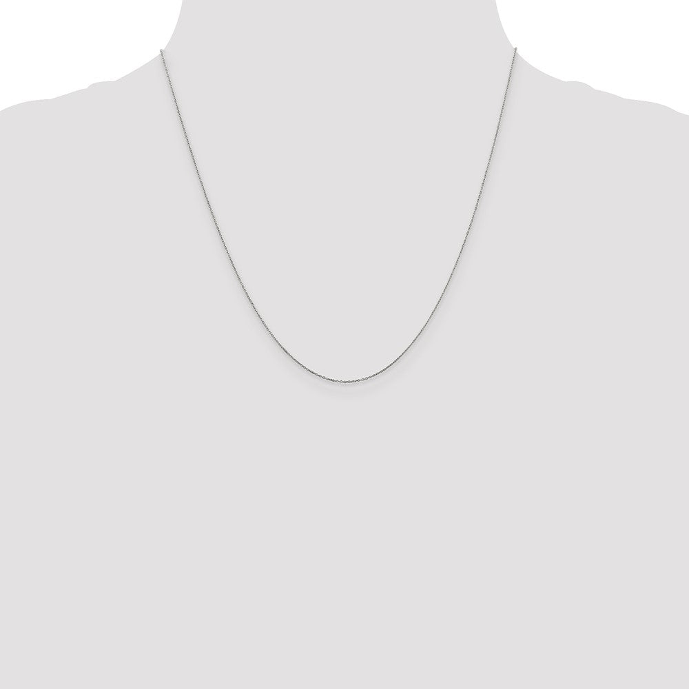 Exclusive 14K White Gold 20-Inch Diamond-Cut 0.6mm Chain - Stylish Value!