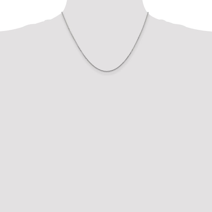 Exclusive 14K White Gold 18-Inch Diamond-Cut Chain - Stylish 1.45mm Thickness-4