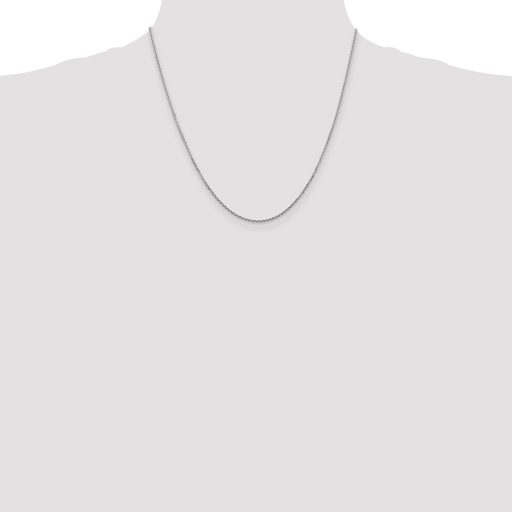 Buy Stylish 14K White Gold 20-Inch Diamond-Cut Chain, 1.45mm Thickness