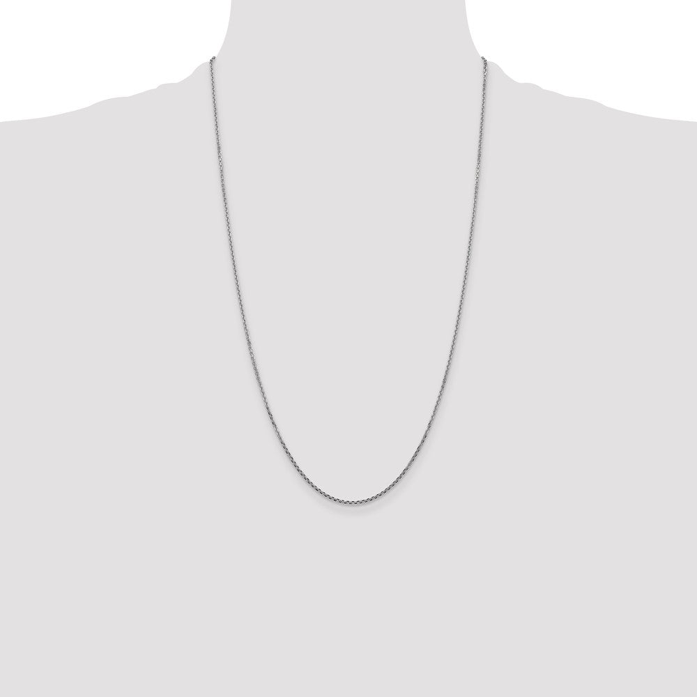 Shop Exclusive 14K White Gold 26-Inch Diamond-Cut Cable Chain - 1.45mm Thick