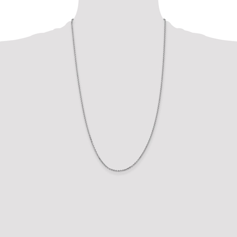 Exclusive 14K White Gold Diamond-Cut Cable Chain 1.65mm, 26-Inch Style