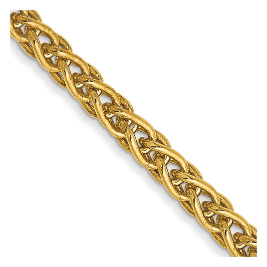 High-Quality 22-Inch 2.8mm 14K Gold Spiga Chain - Stylish Lobster Clasp!