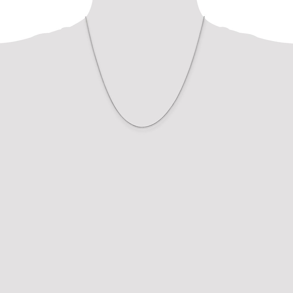 Shop Stylish 14K White Gold .85mm Diamond-Cut Spiga Chain - 20-Inch Length