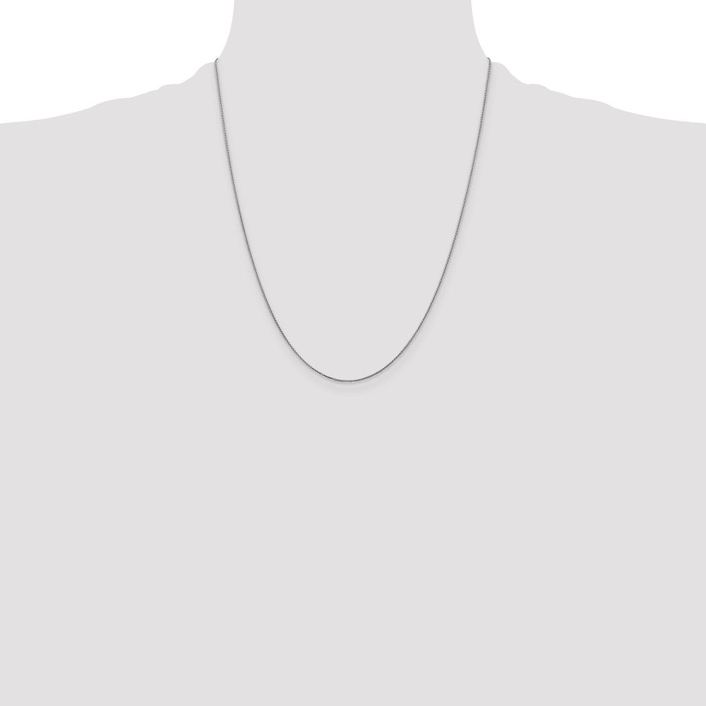 Buy Stylish 14K White Gold 22-Inch Diamond-Cut Spiga Chain, 0.85mm