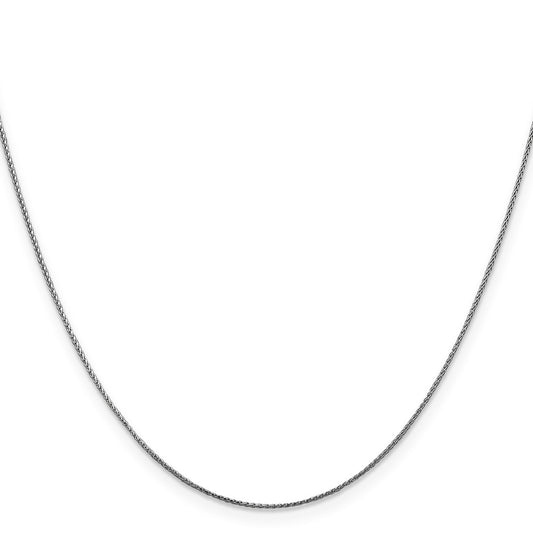 Shop Stylish 14K White Gold 20-Inch Diamond-Cut Spiga Chain - 0.85mm Thickness
