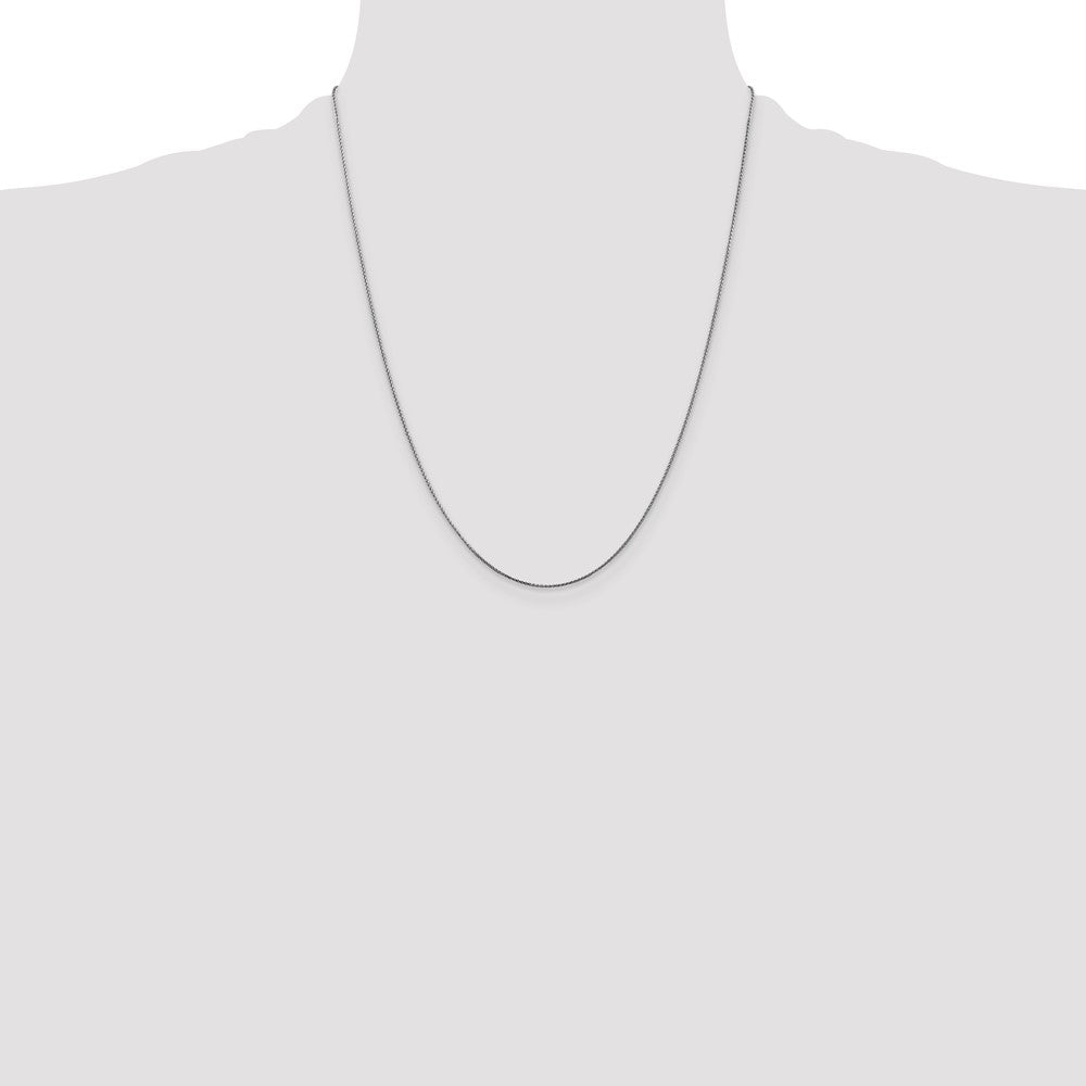 High-Quality 14K White Gold 22" .85mm Diamond-Cut Spiga Chain - Stylish Value!