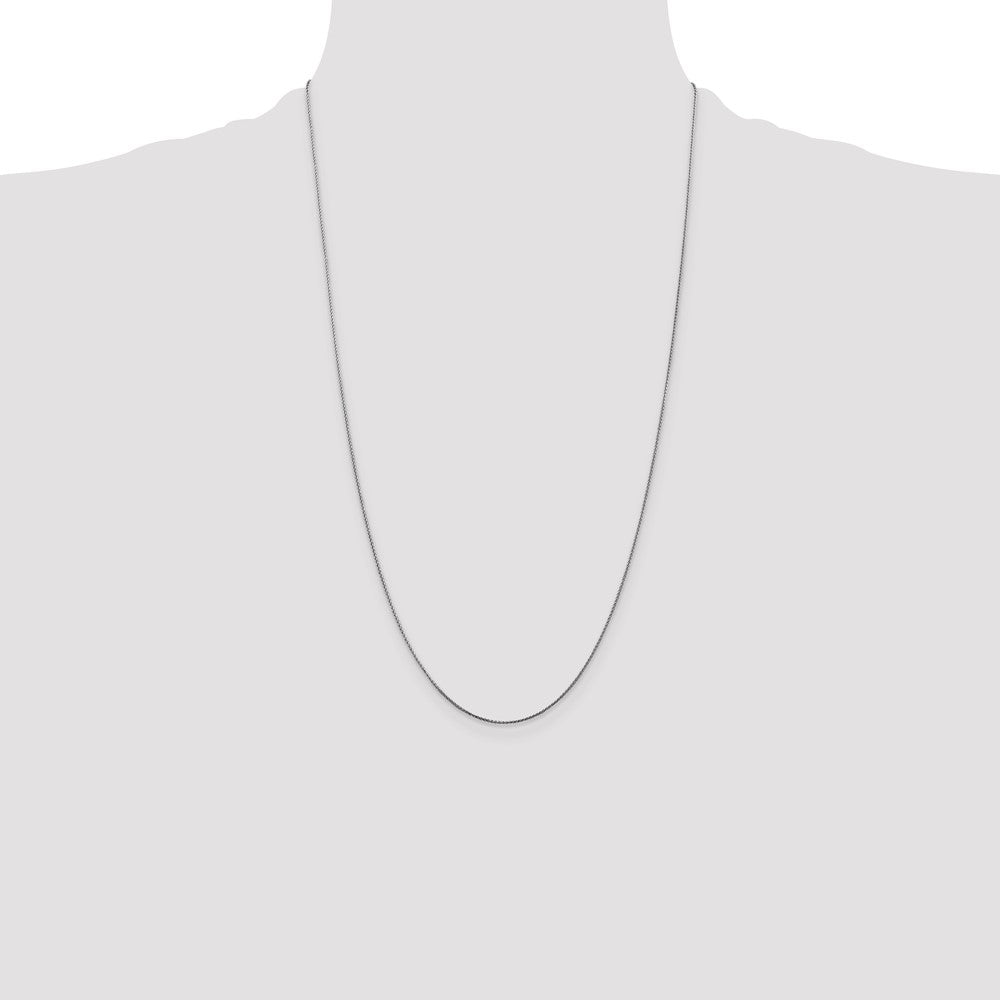 Buy 14K White Gold 26-Inch .85mm Diamond-Cut Spiga Chain - Stylish Luxury!