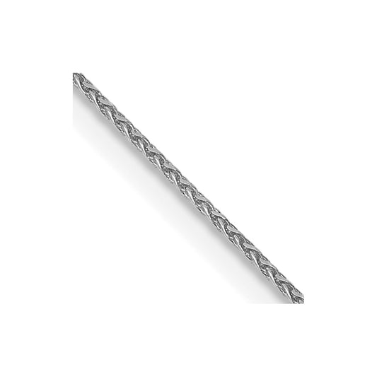 Buy Affordable 14K White Gold 18-Inch Diamond-Cut Spiga Chain - 0.85mm