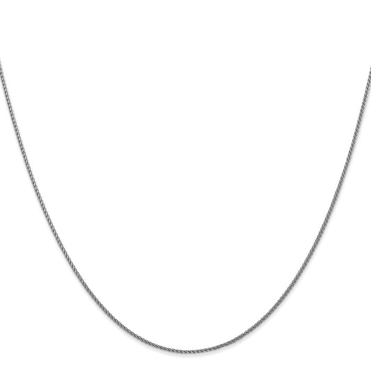 Shop Exclusive 14K White Gold 26-Inch Diamond-Cut Spiga Chain - 1.05mm Thickness