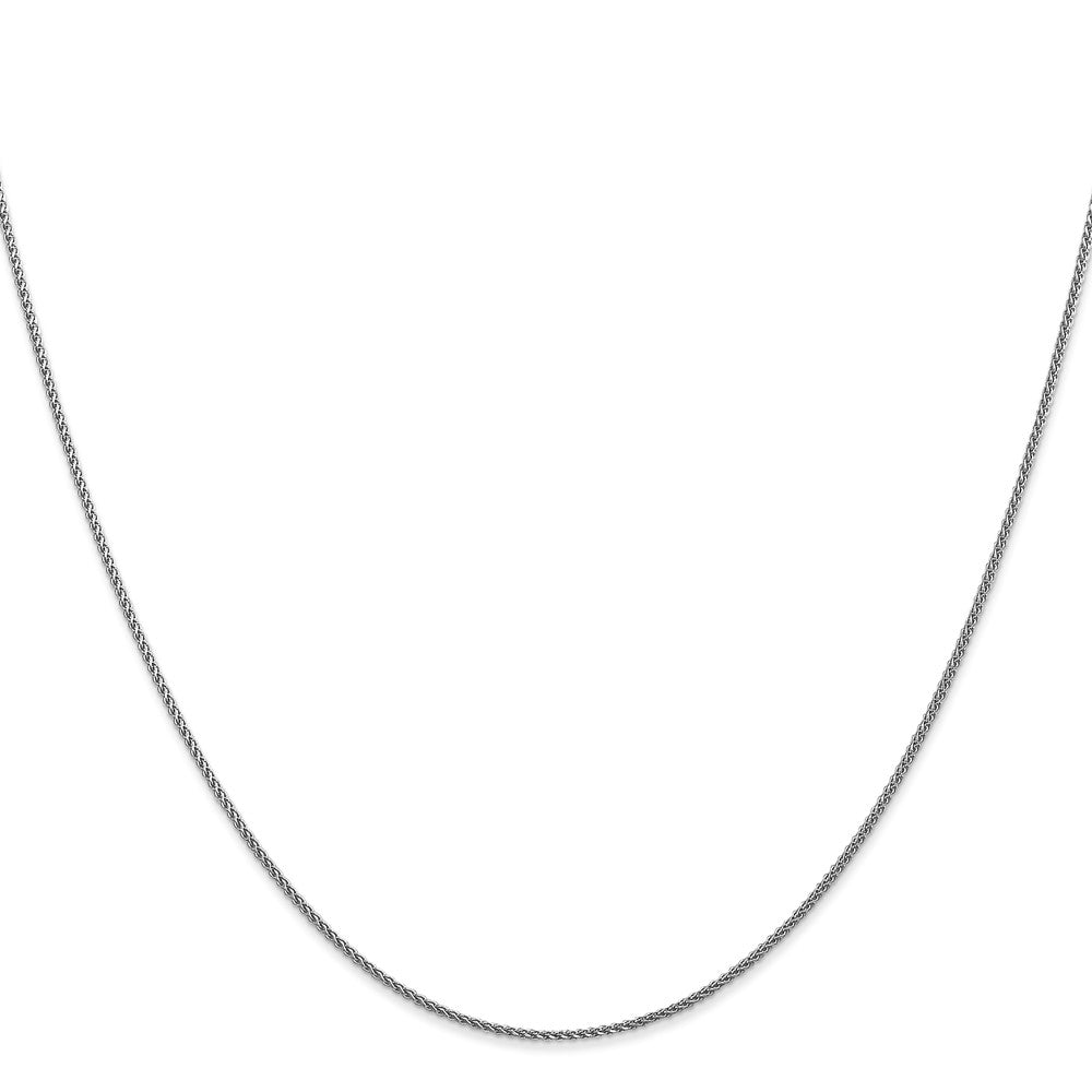 Exclusive 14K White Gold Diamond-Cut Spiga Chain - 14 Inch, 1.05mm, Stylish