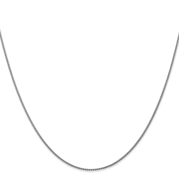 Exclusive 14K White Gold Diamond-Cut Spiga Chain - 14 Inch, 1.05mm, Stylish-2