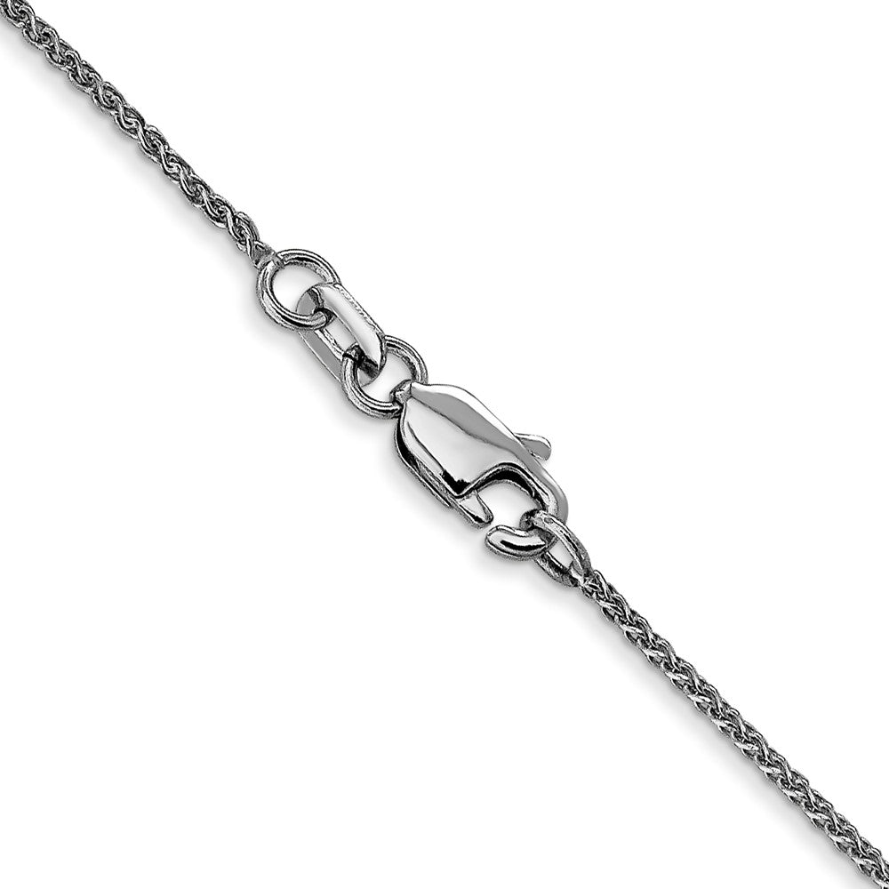 Exclusive 14K White Gold Diamond-Cut Spiga Chain - 14 Inch, 1.05mm, Stylish