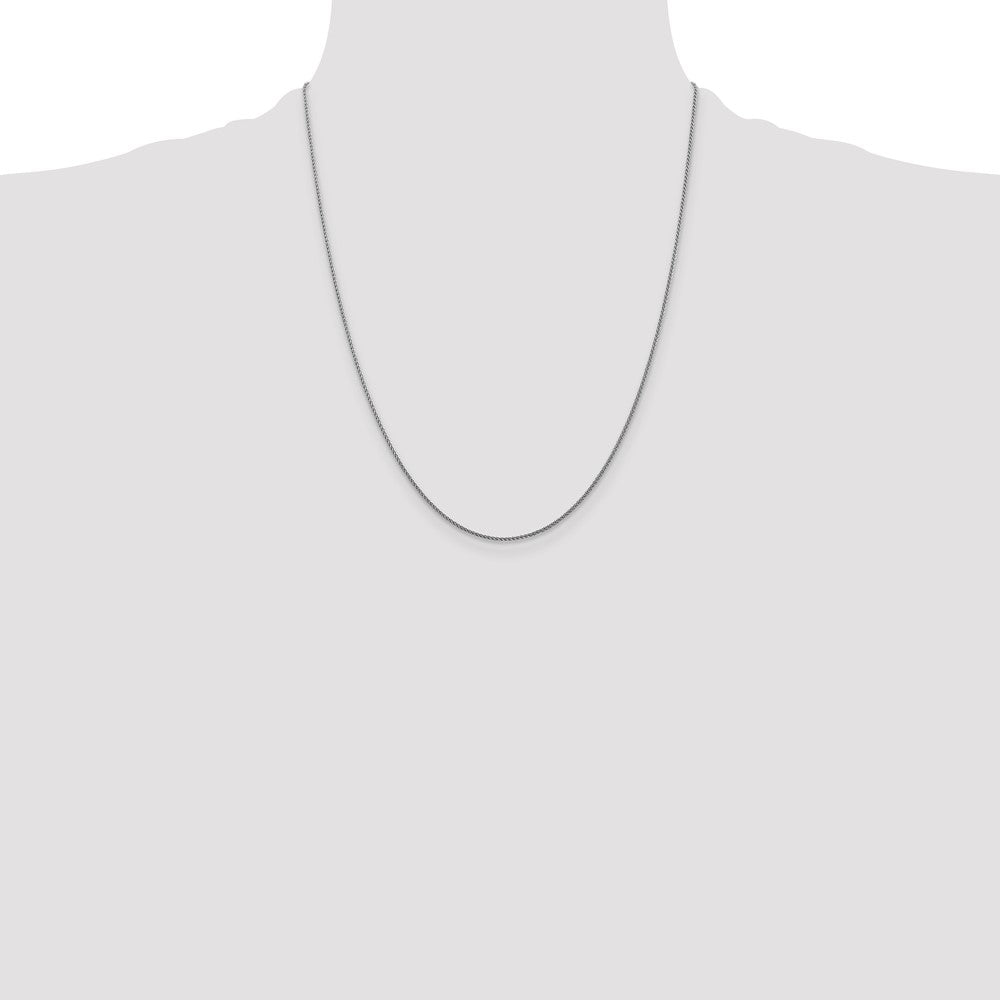 High-Quality 14K White Gold 22-Inch Diamond-Cut Spiga Chain - Stylish Value