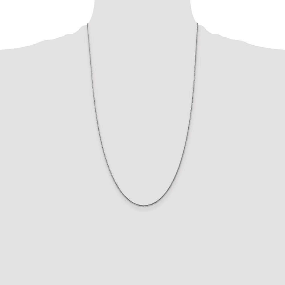 Shop Exclusive 14K White Gold 26-Inch Diamond-Cut Spiga Chain - 1.05mm Thickness