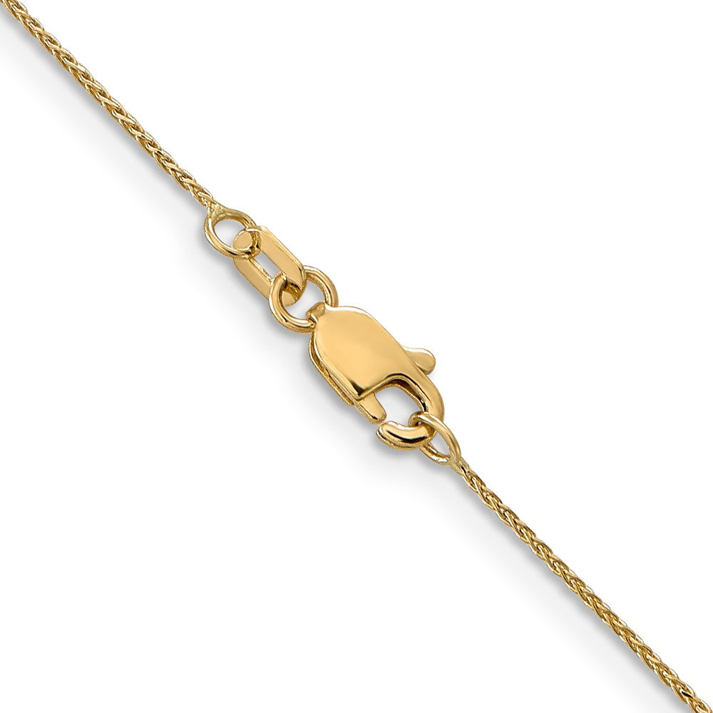 High-Quality 14K Gold 22-Inch 0.85mm Diamond-Cut Spiga Chain - Stylish Value!