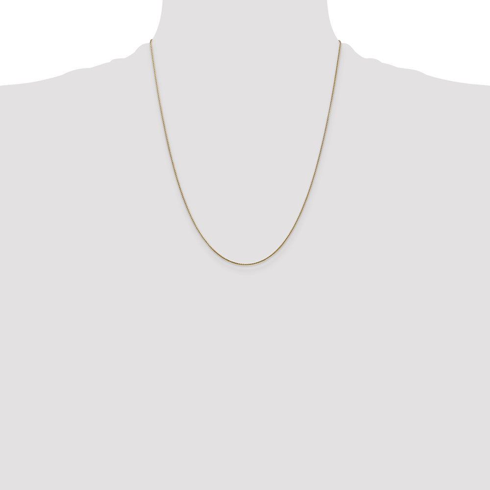 High-Quality 14K Gold 22-Inch 0.85mm Diamond-Cut Spiga Chain - Stylish Value!