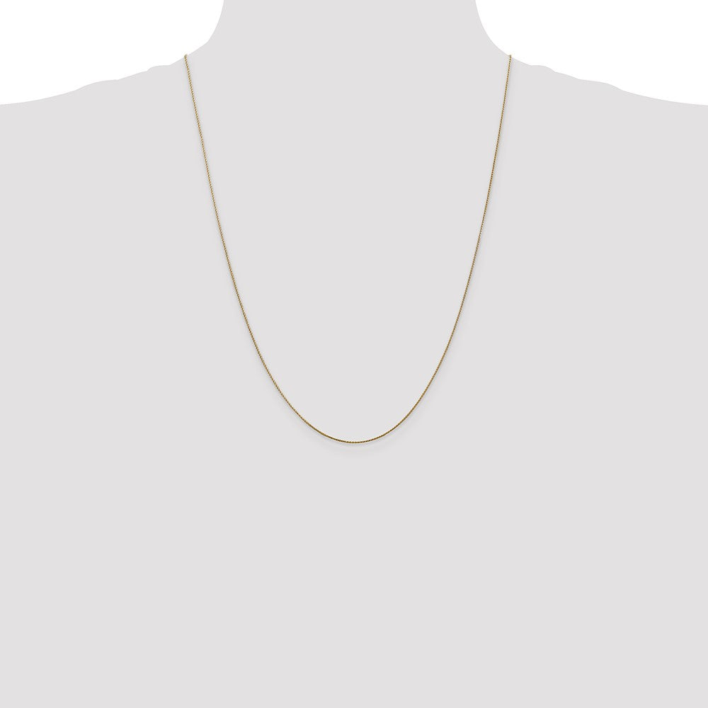 Buy 14K Gold 24-Inch 0.85mm Diamond-Cut Spiga Chain - Stylish Luxury!