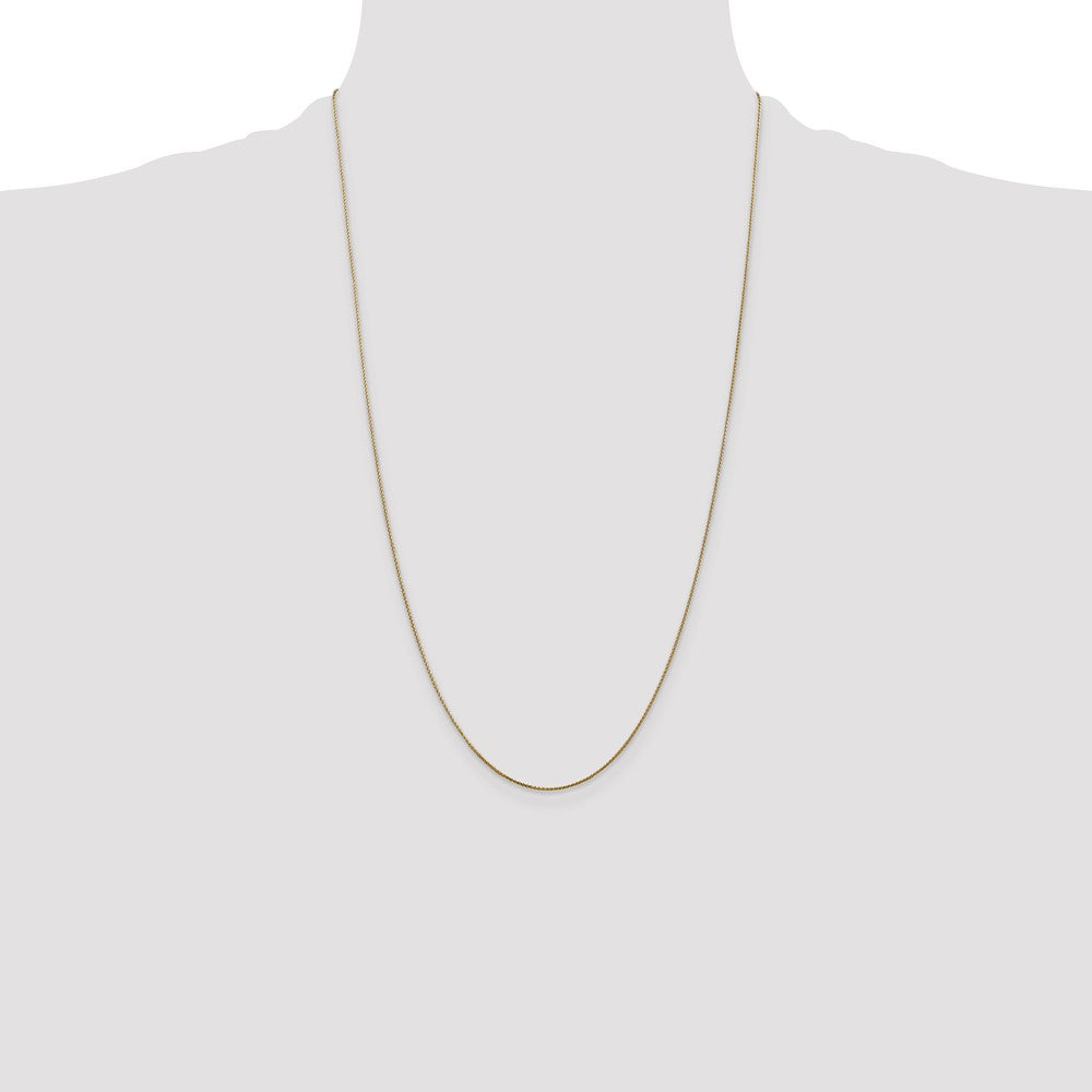 Exclusive 14K Gold 0.85mm Diamond-Cut Spiga Chain - 26-Inch Stylish Jewelry