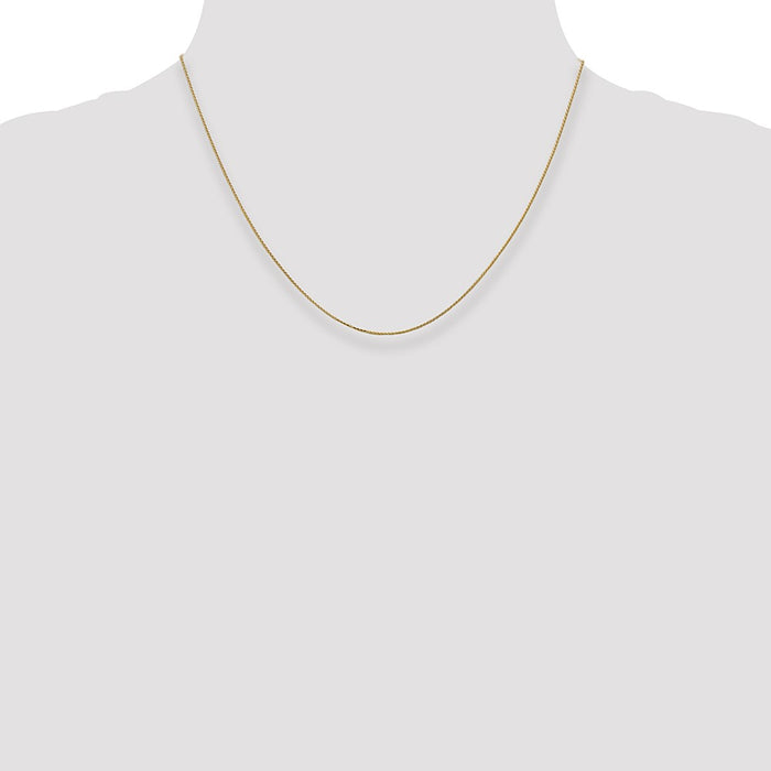 Buy Exclusive 14K Gold .85mm Diamond-Cut Spiga Chain - 18-Inch Stylish Design-4
