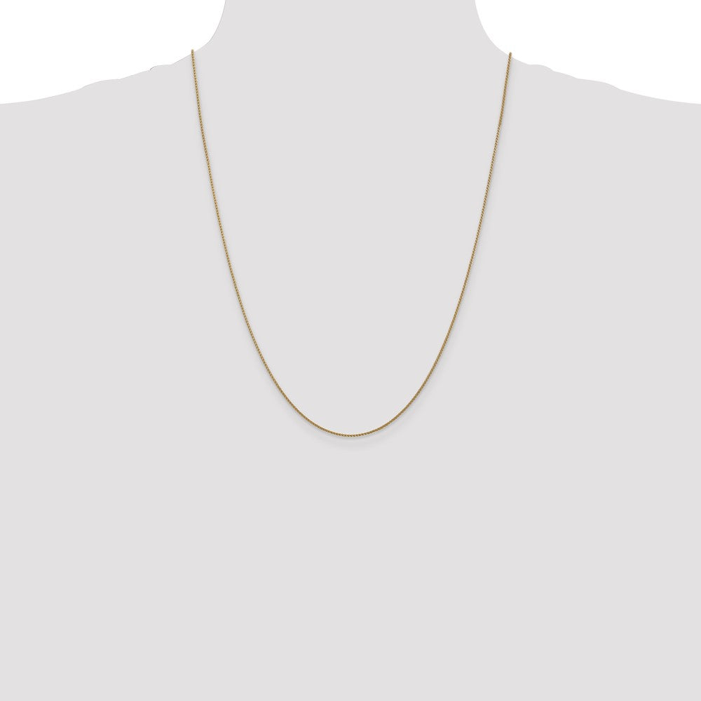 Buy 14K Gold 24-Inch Diamond-Cut Spiga Chain | Stylish 1.05mm Lobster Clasp