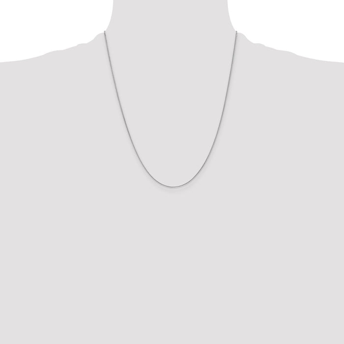Buy Stylish 14K White Gold Spiga Chain 0.85mm - Luxury Spring Ring Clasp-4