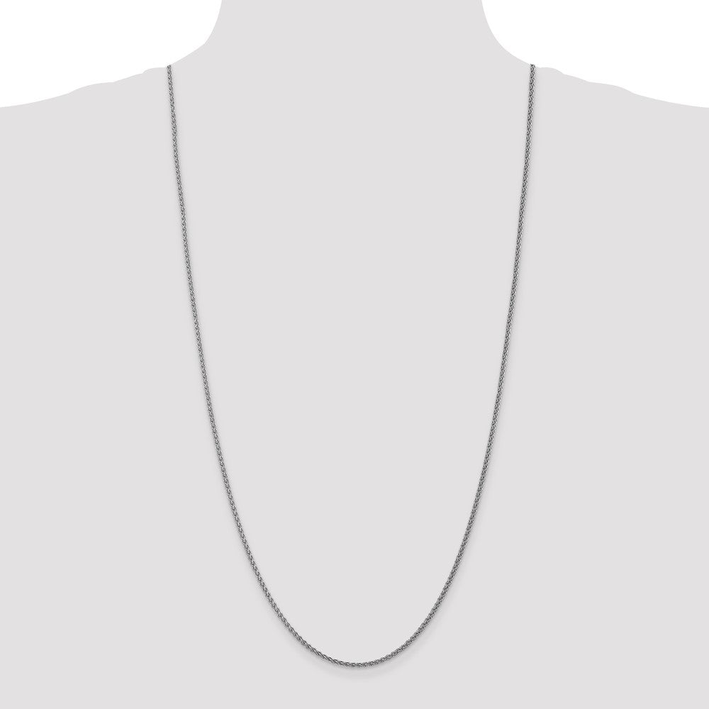 Shop 14K White Gold 30-Inch 1.05mm Spiga Chain - Stylish & Affordable Jewelry
