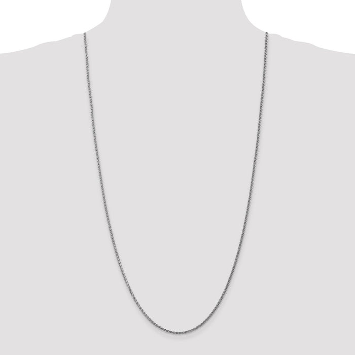 Shop 14K White Gold 30-Inch 1.05mm Spiga Chain - Stylish & Affordable Jewelry-4