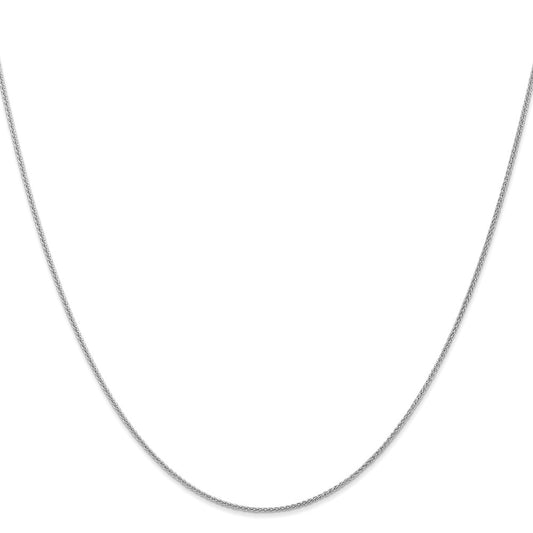 Shop 14K White Gold Spiga Chain - 24-Inch, 1.05mm, Affordable Luxury