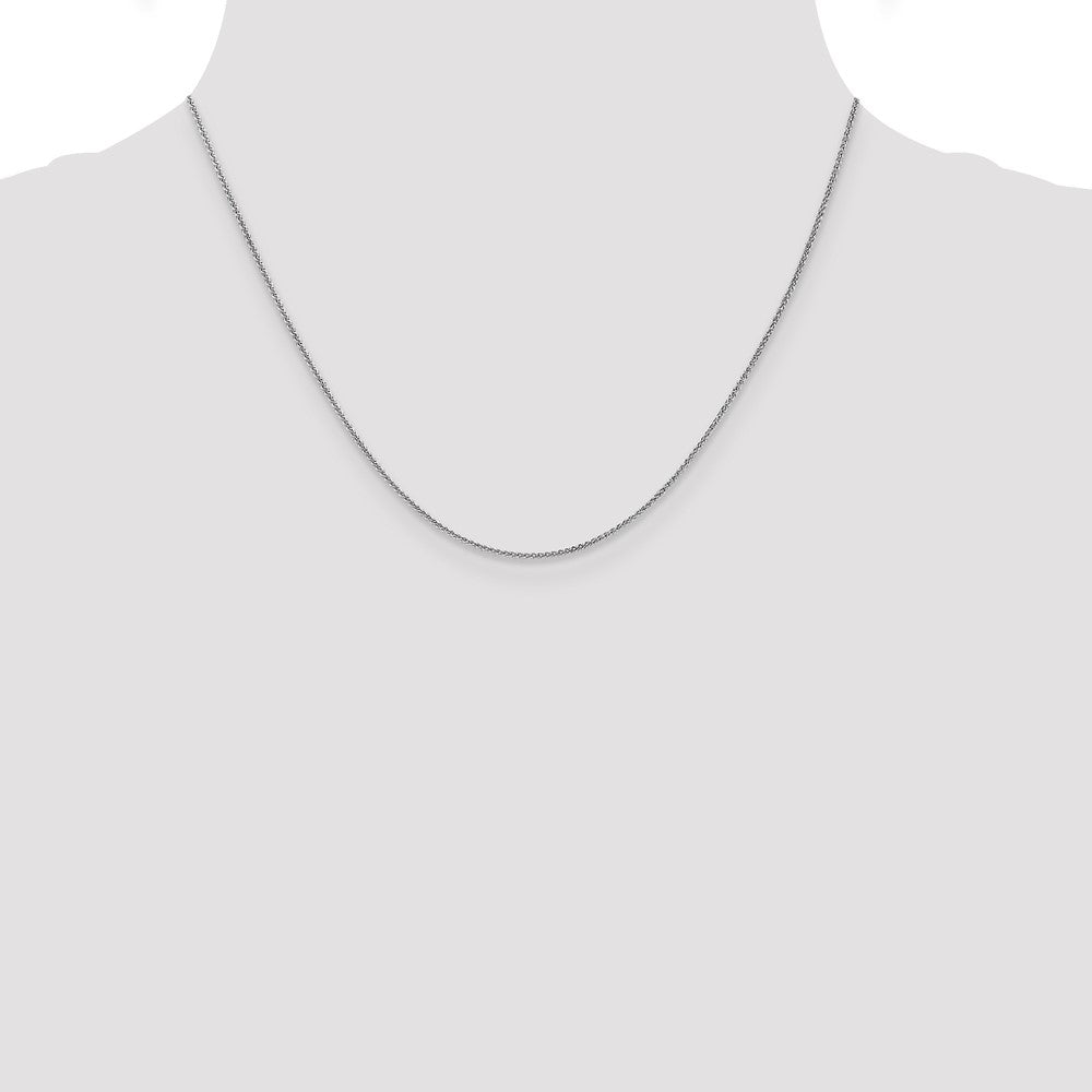 Order Stylish 14K White Gold Spiga Chain - 18-Inch, 1.05mm Thickness