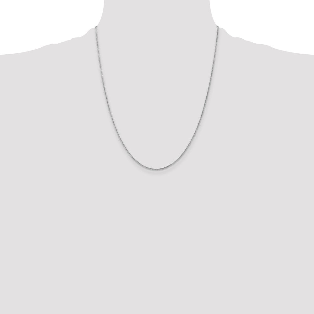 Shop Stylish 14K White Gold 22-Inch Spiga Chain - 1.05mm, Luxury Lobster Clasp