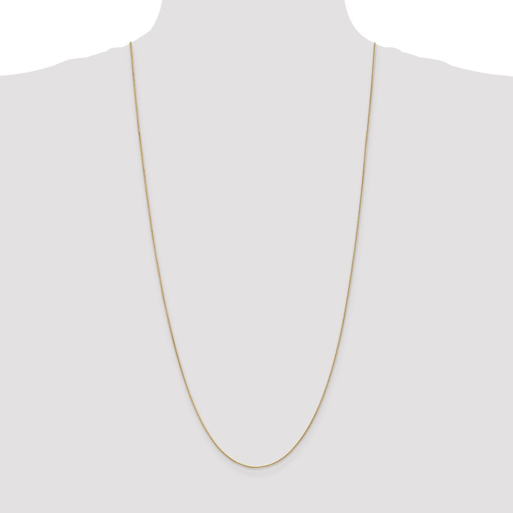 High-Quality 14K Gold 30-Inch .85mm Spiga Chain | Stylish Spring Ring Clasp