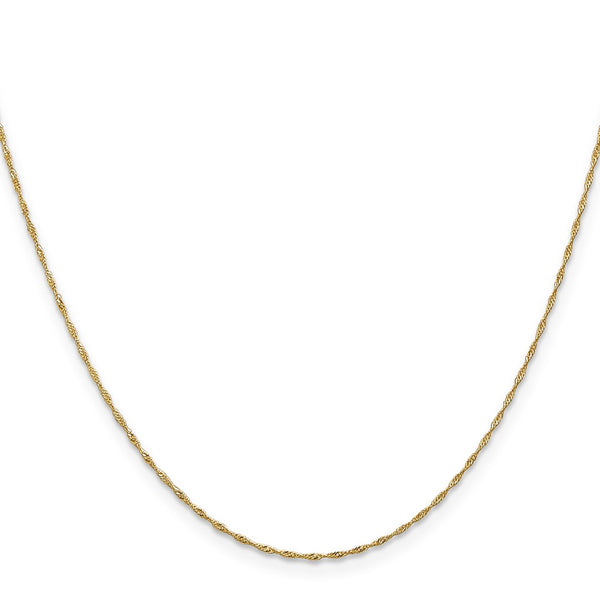 14K Gold 24-Inch 1mm Singapore Chain - Style GR1-1017278