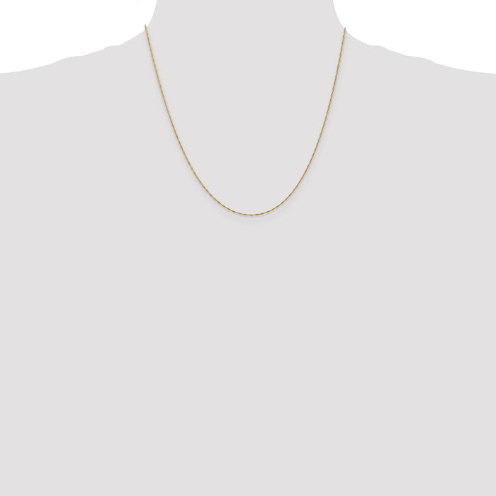 Exclusive 14K Gold 20-Inch Singapore Chain, 1mm, Stylish Spring Ring Clasp-4
